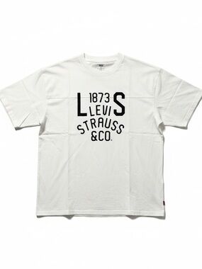 Levis Logo T Shirt Mens XL White Graphic Tee Relaxed Fit Crew NWT